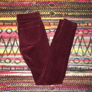 Corduroy Cranberry Wine skinny jeans edyson 26L